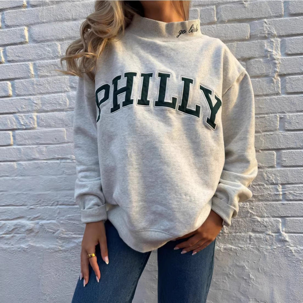 Women's Oversized Graphic Logo Sweatshirt - view 2 - Artisio